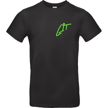 Lucas Lit LucasLit - Neon Glow Litty T-Shirt B&C EXACT 190 - Schwarz