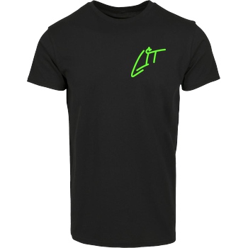 Lucas Lit LucasLit - Neon Glow Litty T-Shirt Hausmarke T-Shirt  - Schwarz