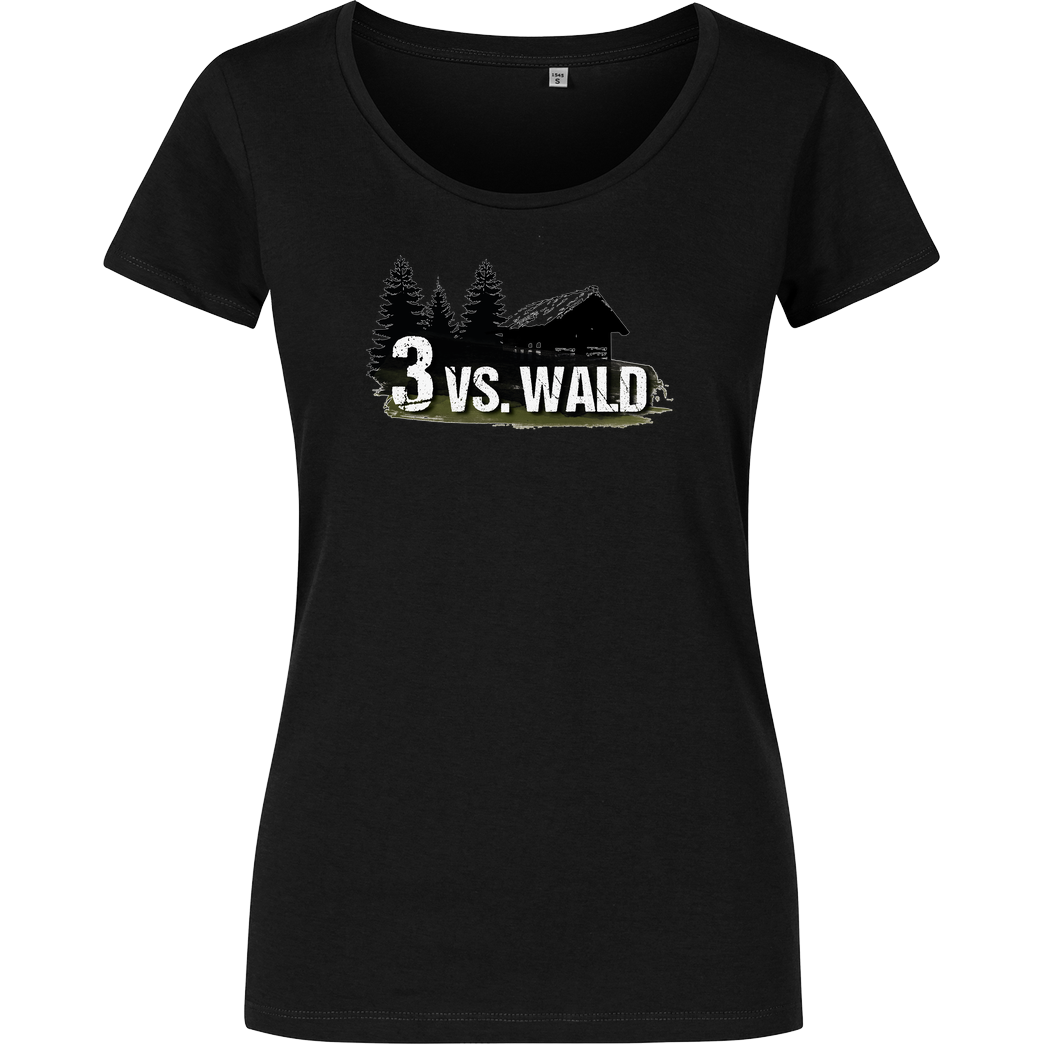 M4cM4nus M4cm4nus - 3 vs. Wald T-Shirt Damenshirt schwarz