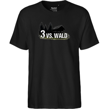 M4cM4nus M4cm4nus - 3 vs. Wald T-Shirt Fairtrade T-Shirt - schwarz
