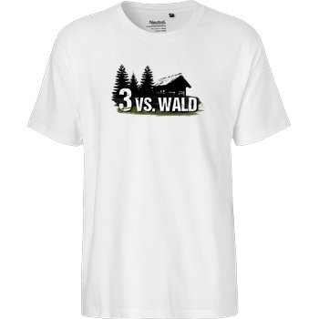 M4cM4nus M4cm4nus - 3 vs. Wald T-Shirt Fairtrade T-Shirt - weiß