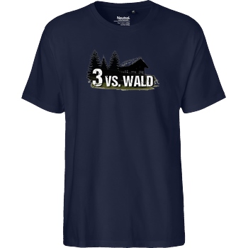 M4cM4nus M4cm4nus - 3 vs. Wald T-Shirt Fairtrade T-Shirt - navy