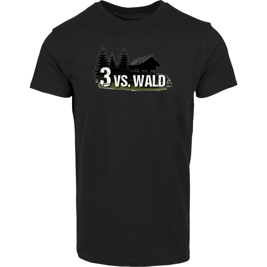 M4cM4nus M4cm4nus - 3 vs. Wald T-Shirt Hausmarke T-Shirt  - Schwarz