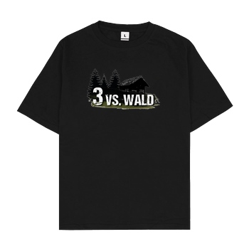 M4cM4nus M4cm4nus - 3 vs. Wald T-Shirt Oversize T-Shirt - Schwarz