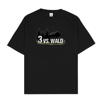 M4cm4nus - 3 vs. Wald Oversize T-Shirt - Schwarz