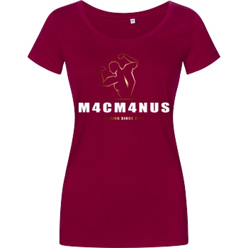 M4cM4nus M4cM4nus - Bizeps Script T-Shirt Damenshirt berry