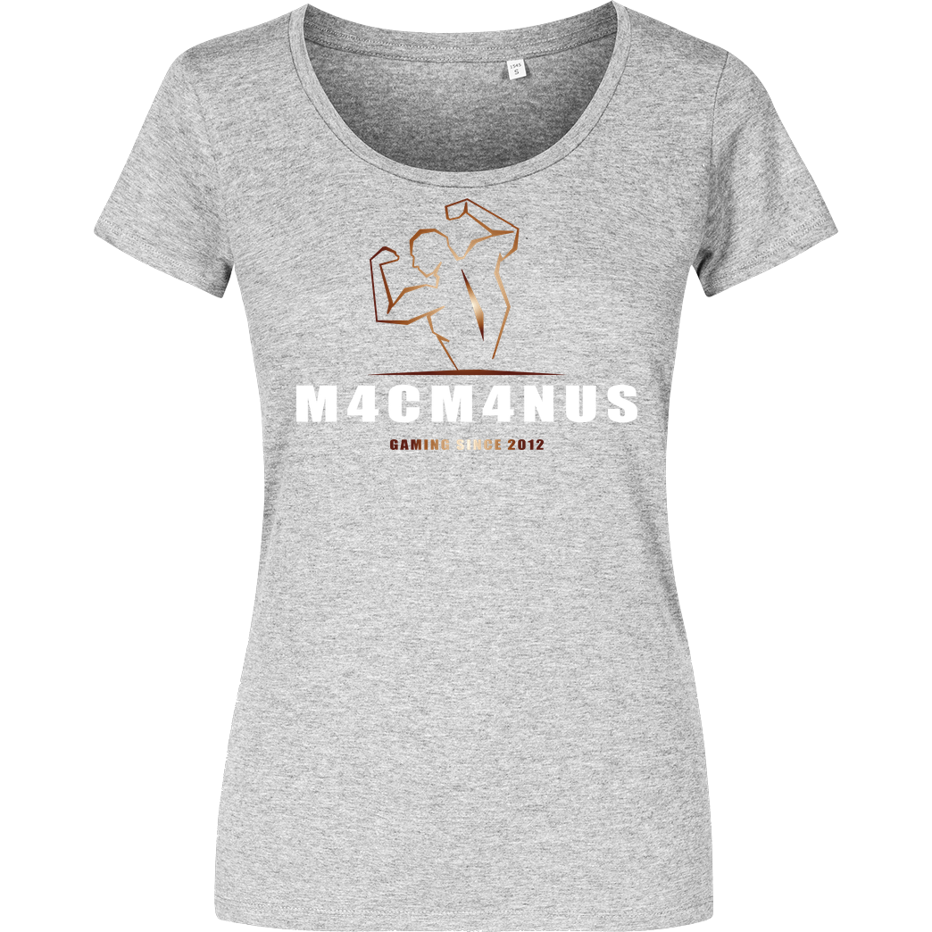 M4cM4nus M4cM4nus - Bizeps Script T-Shirt Damenshirt heather grey