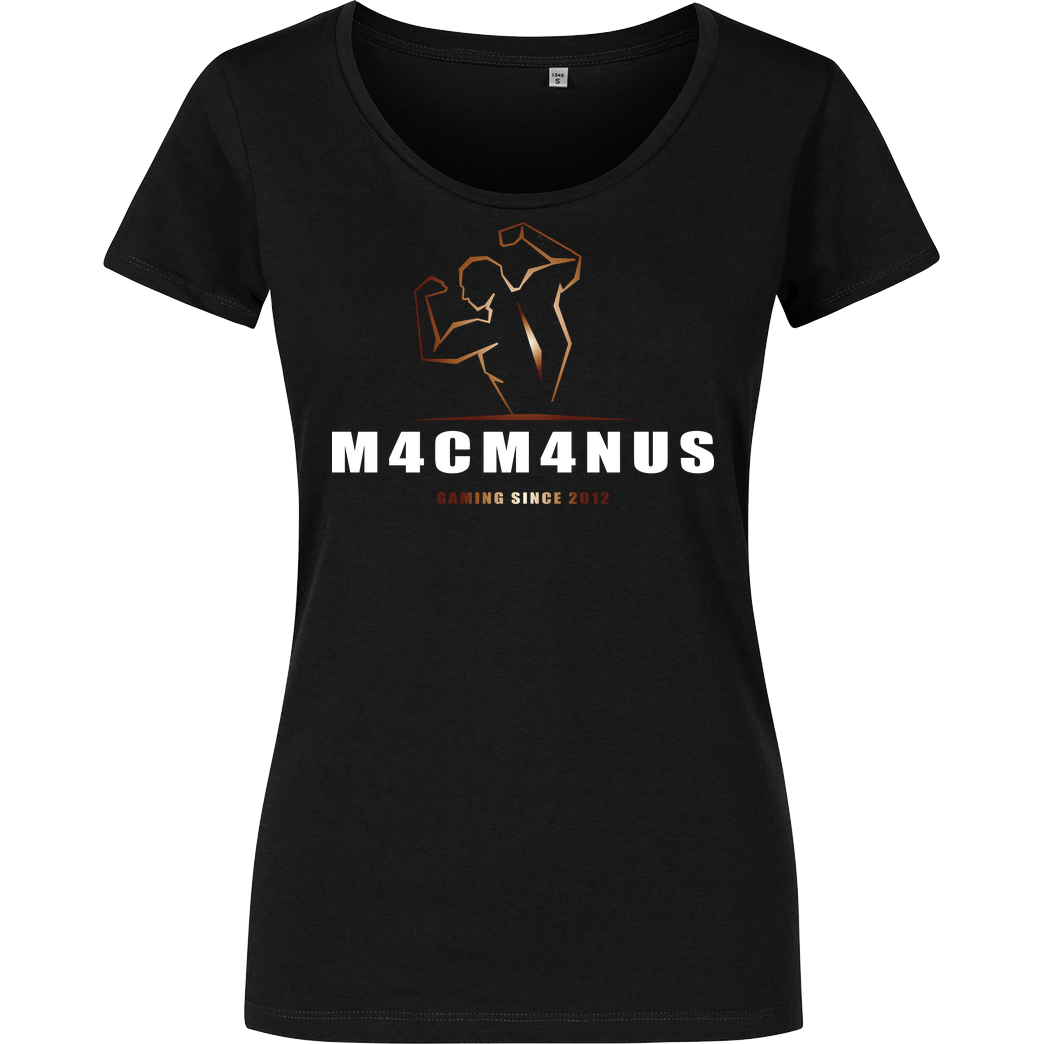 M4cM4nus M4cM4nus - Bizeps Script T-Shirt Damenshirt schwarz