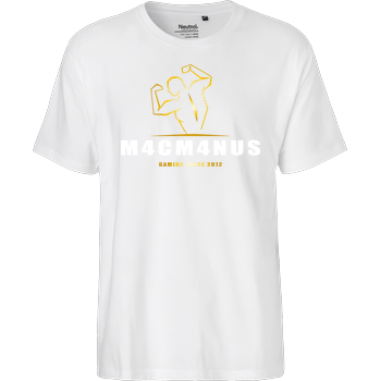 M4cM4nus - Bizeps Script Fairtrade T-Shirt - weiß