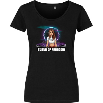 M4cM4nus M4cm4nus - State of Freedom T-Shirt Damenshirt schwarz