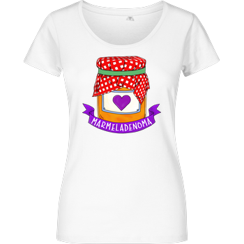 Marmeladenoma - Logo Damenshirt weiss