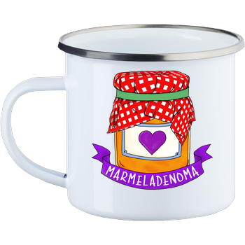 Marmeladenoma - Logo Emaille Tasse