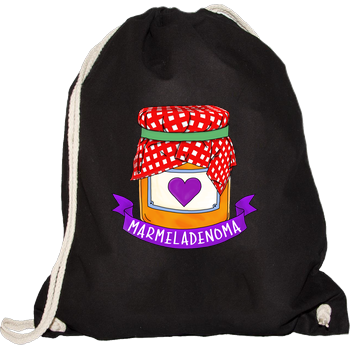 Marmeladenoma - Logo Turnbeutel schwarz