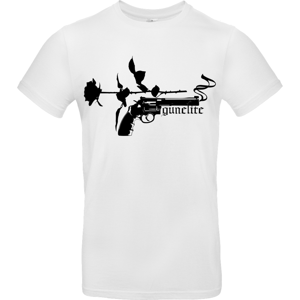 Massi Massi - Gunelite Logo T-Shirt B&C EXACT 190 - Weiß