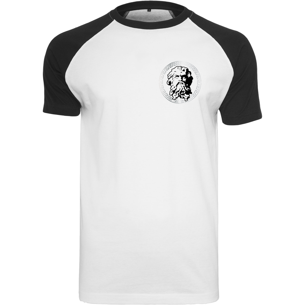 Massi Massi - Son of Zeus Pocket T-Shirt Raglan-Shirt weiß