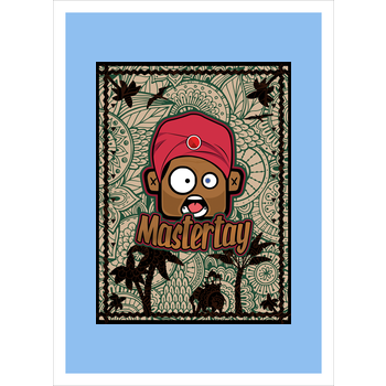 MasterTay - IndiaTay Kunstdruck hellblau