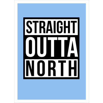 MasterTay - Straight Outta North Kunstdruck hellblau
