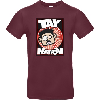 MasterTay MasterTay - Tay Nation T-Shirt B&C EXACT 190 - Bordeaux