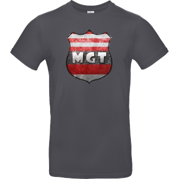 MaxGamingTV MaxGamingTV - MGT Wappen T-Shirt B&C EXACT 190 - Dark Grey