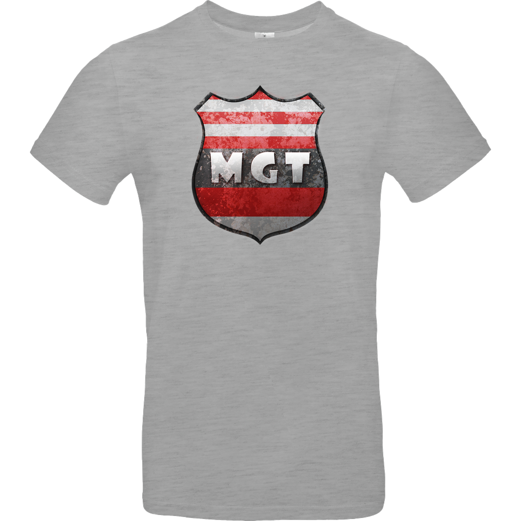 MaxGamingTV MaxGamingTV - MGT Wappen T-Shirt B&C EXACT 190 - heather grey