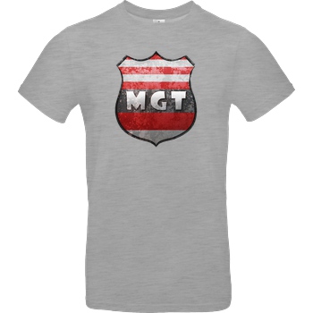 MaxGamingTV MaxGamingTV - MGT Wappen T-Shirt B&C EXACT 190 - heather grey