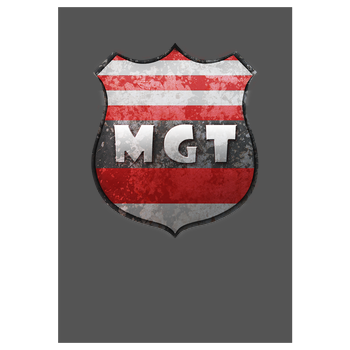 MaxGamingTV - MGT Wappen Kunstdruck grau
