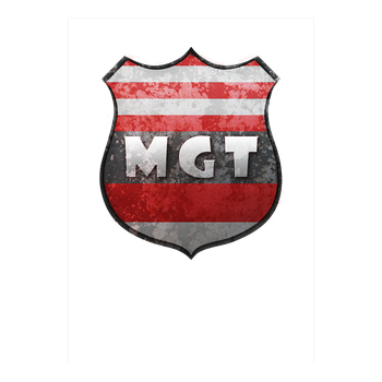 MaxGamingTV - MGT Wappen Kunstdruck weiss