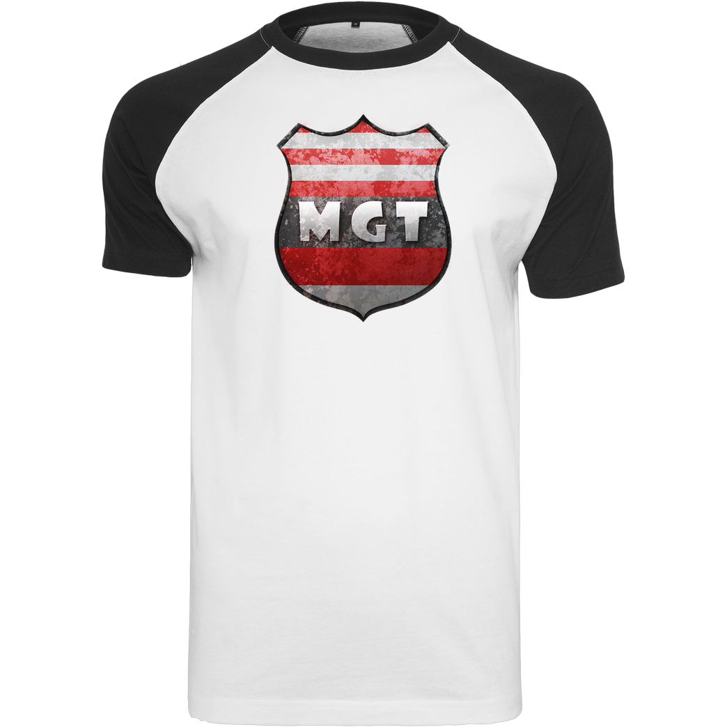 MaxGamingTV MaxGamingTV - MGT Wappen T-Shirt Raglan-Shirt weiß