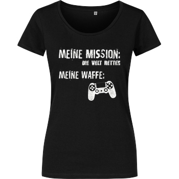bjin94 Meine Mission v1 T-Shirt Damenshirt schwarz