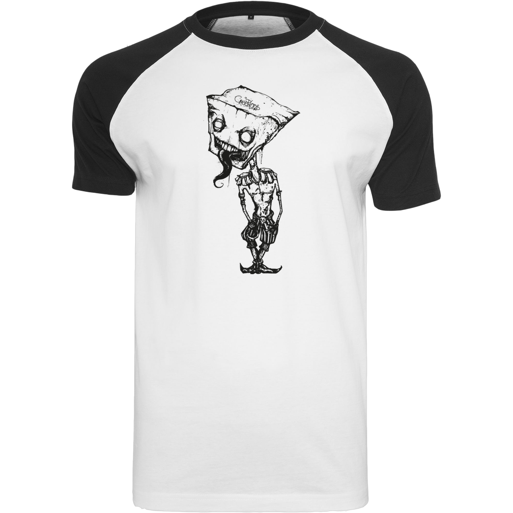 Mien Wayne Mien Wayne - Brainwash T-Shirt Raglan-Shirt weiß