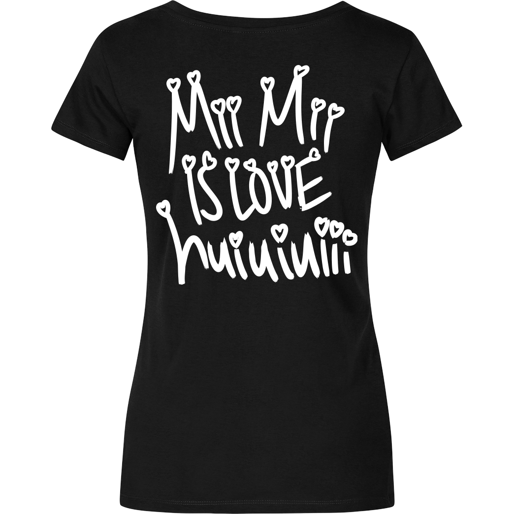 Mii Mii MiiMii - is love T-Shirt Damenshirt schwarz