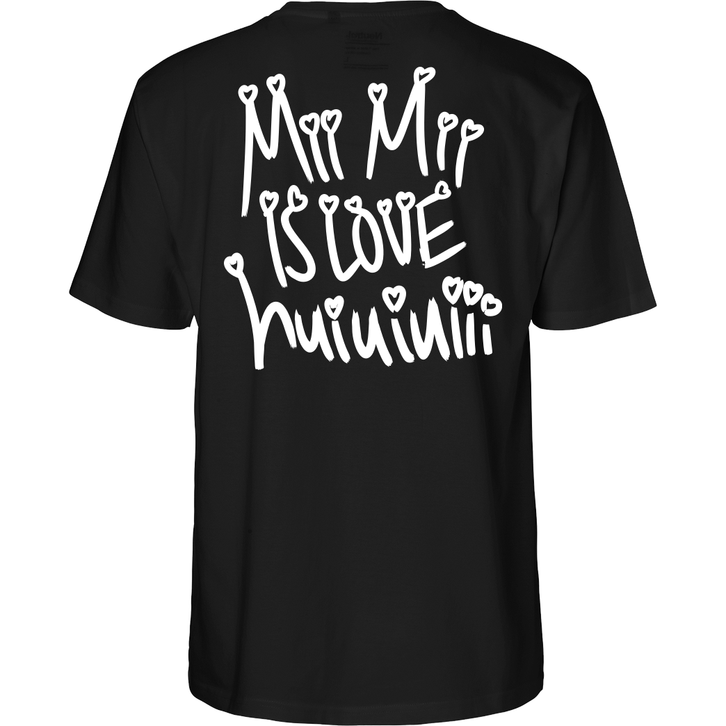 Mii Mii MiiMii - is love T-Shirt Fairtrade T-Shirt - schwarz