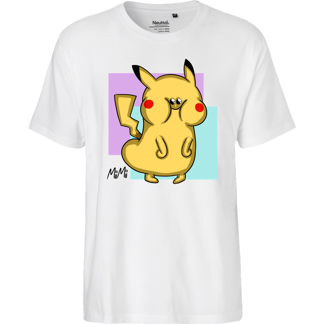 Mii Mii MiiMii - Miikachu T-Shirt Fairtrade T-Shirt - weiß