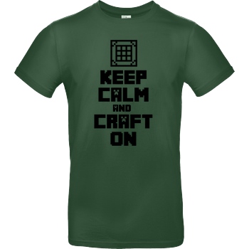 Keep Calm And Craft On bottle green