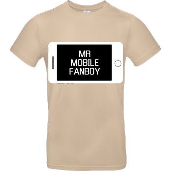 MrMobilefanboy MrMobilefanboy - Logo T-Shirt B&C EXACT 190 - Sand