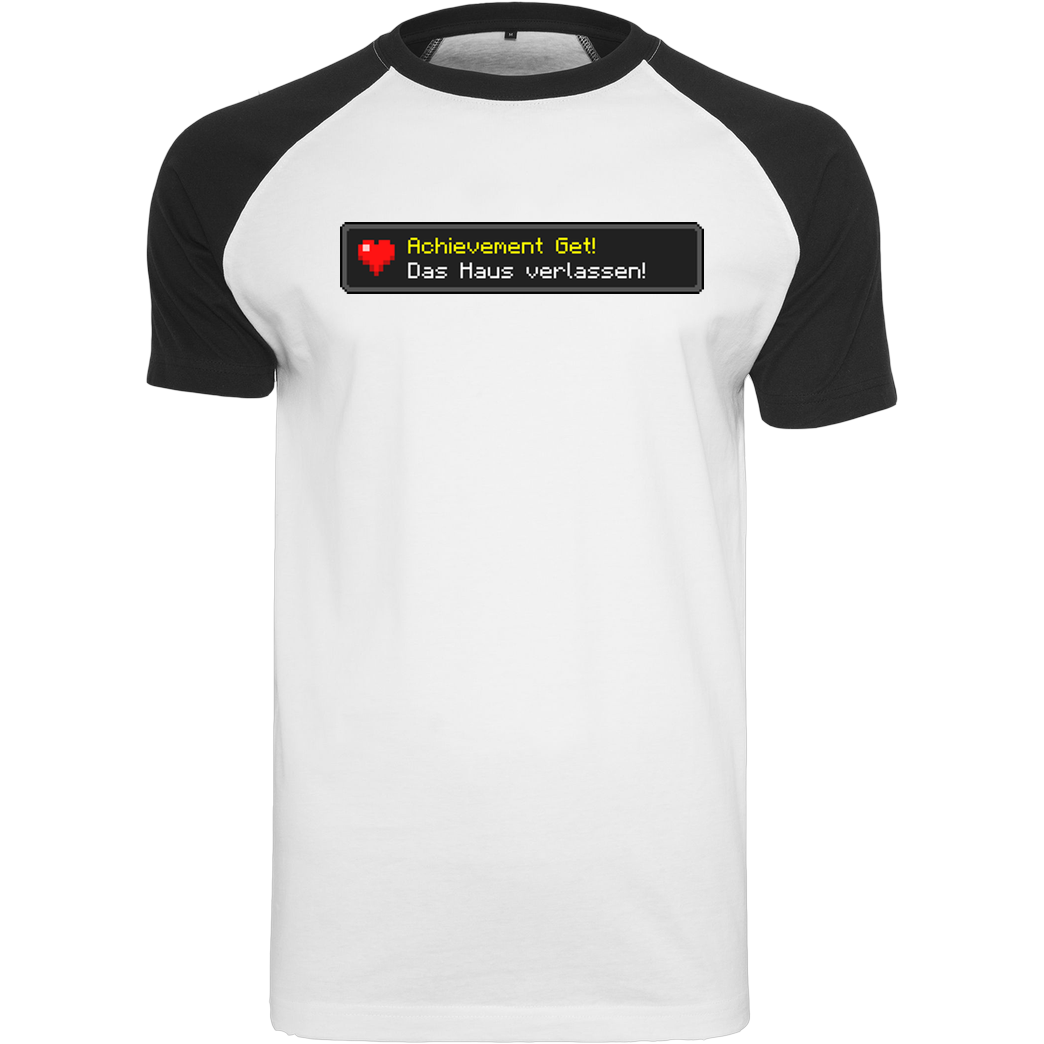 MrMoregame MrMore - Achievement get T-Shirt Raglan-Shirt weiß