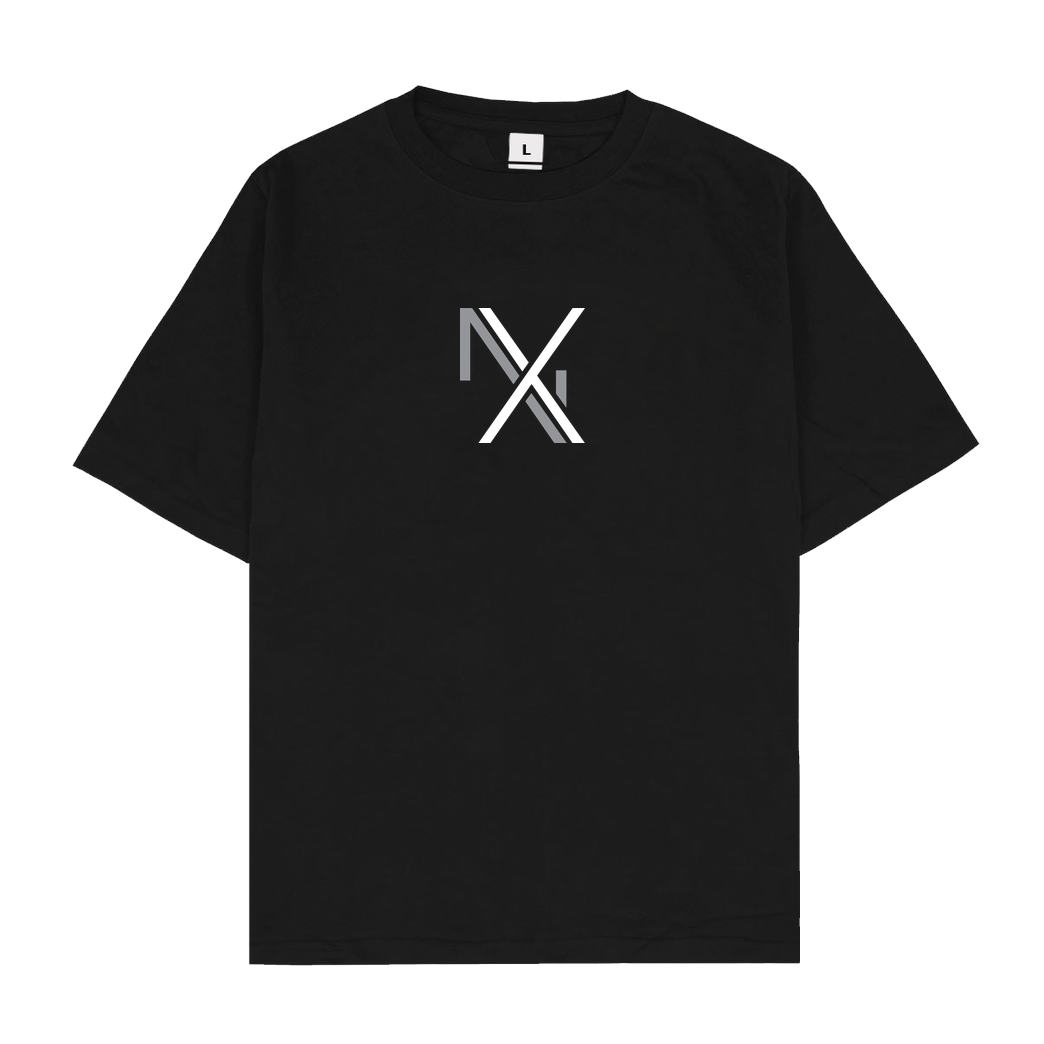 Nanaxyda Nanaxyda - NX (Grau) T-Shirt Oversize T-Shirt - Schwarz