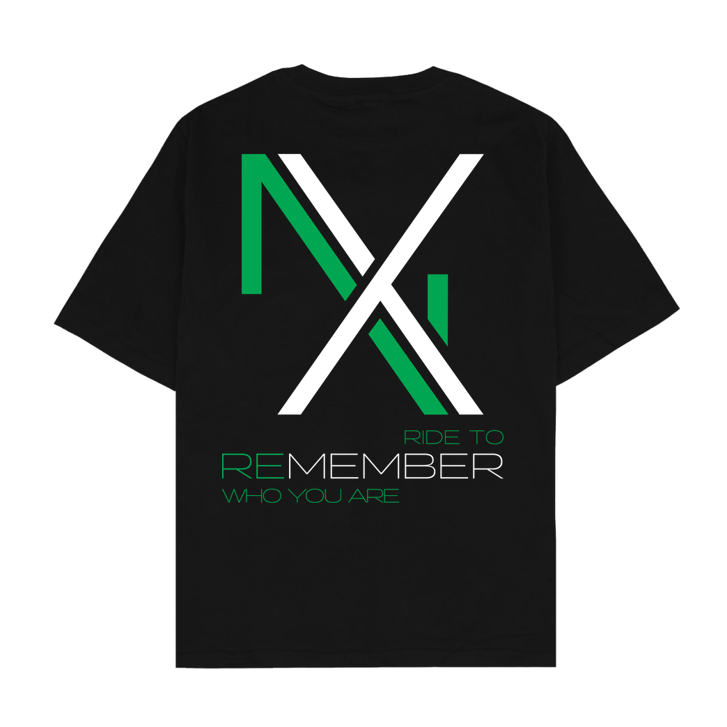 Nanaxyda Nanaxyda - NX (Grün) T-Shirt Oversize T-Shirt - Schwarz