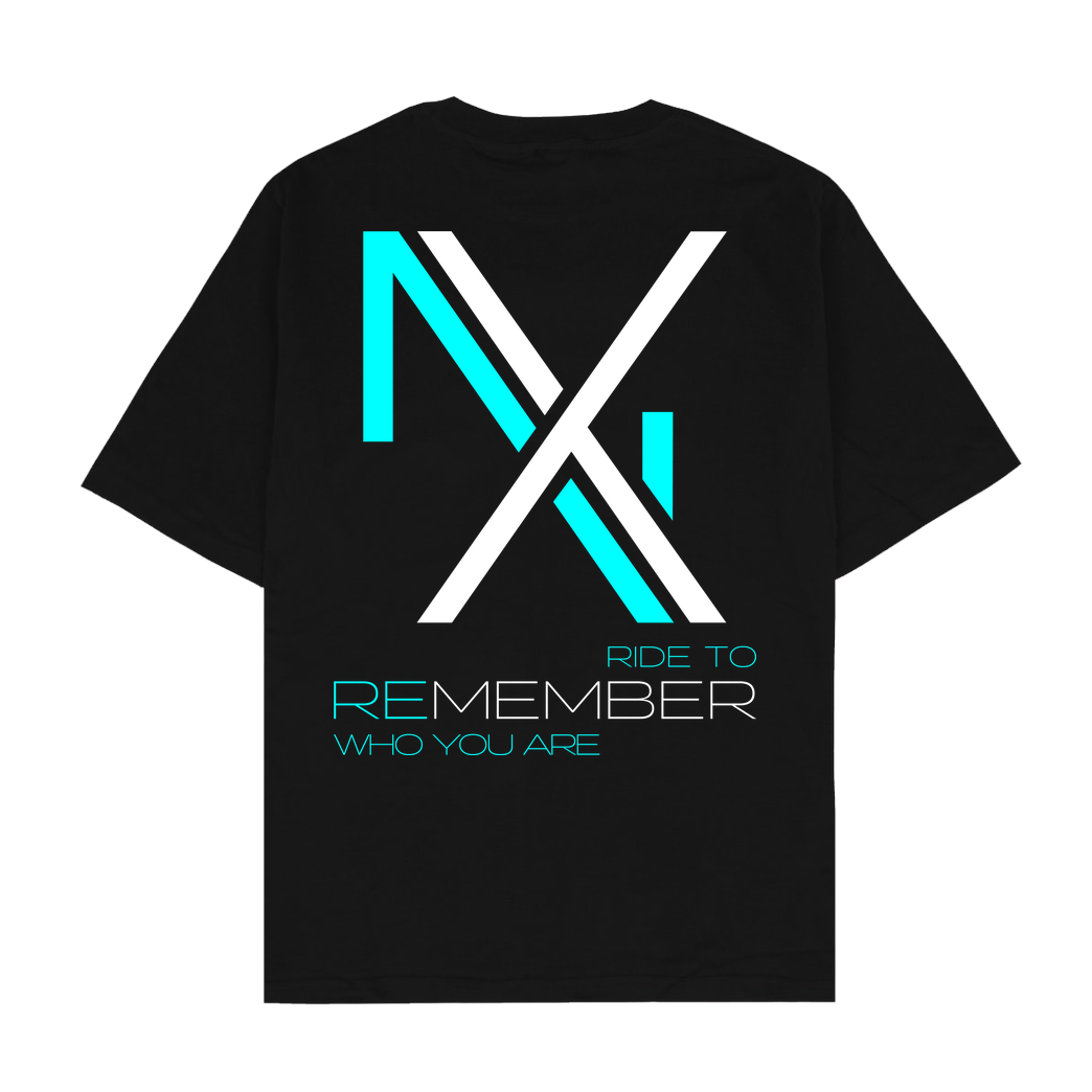 Nanaxyda Nanaxyda - NX (Hellblau) T-Shirt Oversize T-Shirt - Schwarz