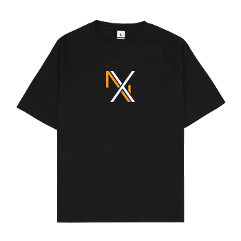 Nanaxyda - NX (Orange) Oversize T-Shirt - Schwarz