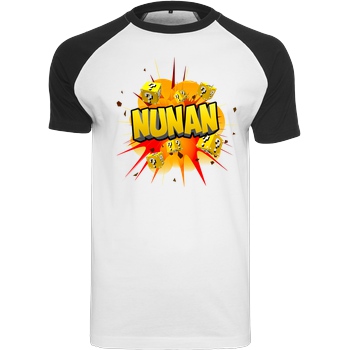 Nunan Nunan - Explosion T-Shirt Raglan-Shirt weiß