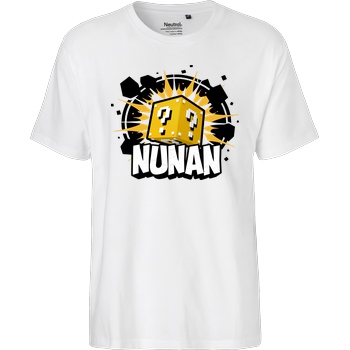 Nunan Nunan - Würfel T-Shirt Fairtrade T-Shirt - weiß