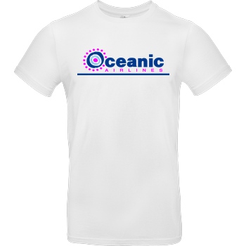 None Oceanic Airlines T-Shirt B&C EXACT 190 - Weiß