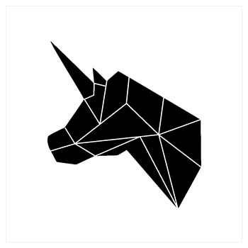 OliPocket - Logo Kunstdruck Quadrat weiß