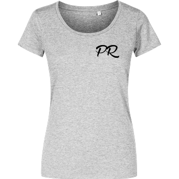 PaderRiders - PR Script Logo Damenshirt heather grey