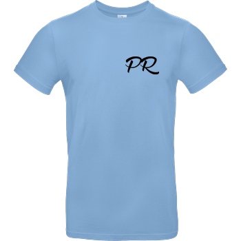 PaderRiders PaderRiders - PR Script Logo T-Shirt B&C EXACT 190 - Hellblau