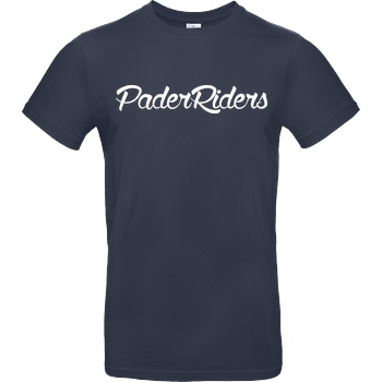 PaderRiders PaderRiders - Script Logo T-Shirt B&C EXACT 190 - Navy