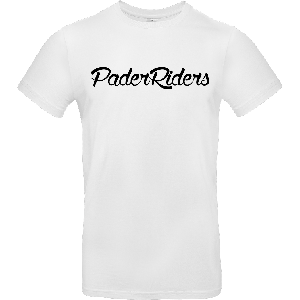 PaderRiders PaderRiders - Script Logo T-Shirt B&C EXACT 190 - Weiß