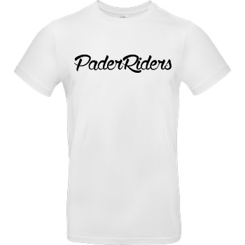 PaderRiders PaderRiders - Script Logo T-Shirt B&C EXACT 190 - Weiß