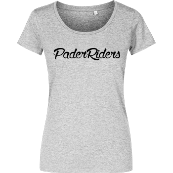 PaderRiders - Script Logo Damenshirt heather grey